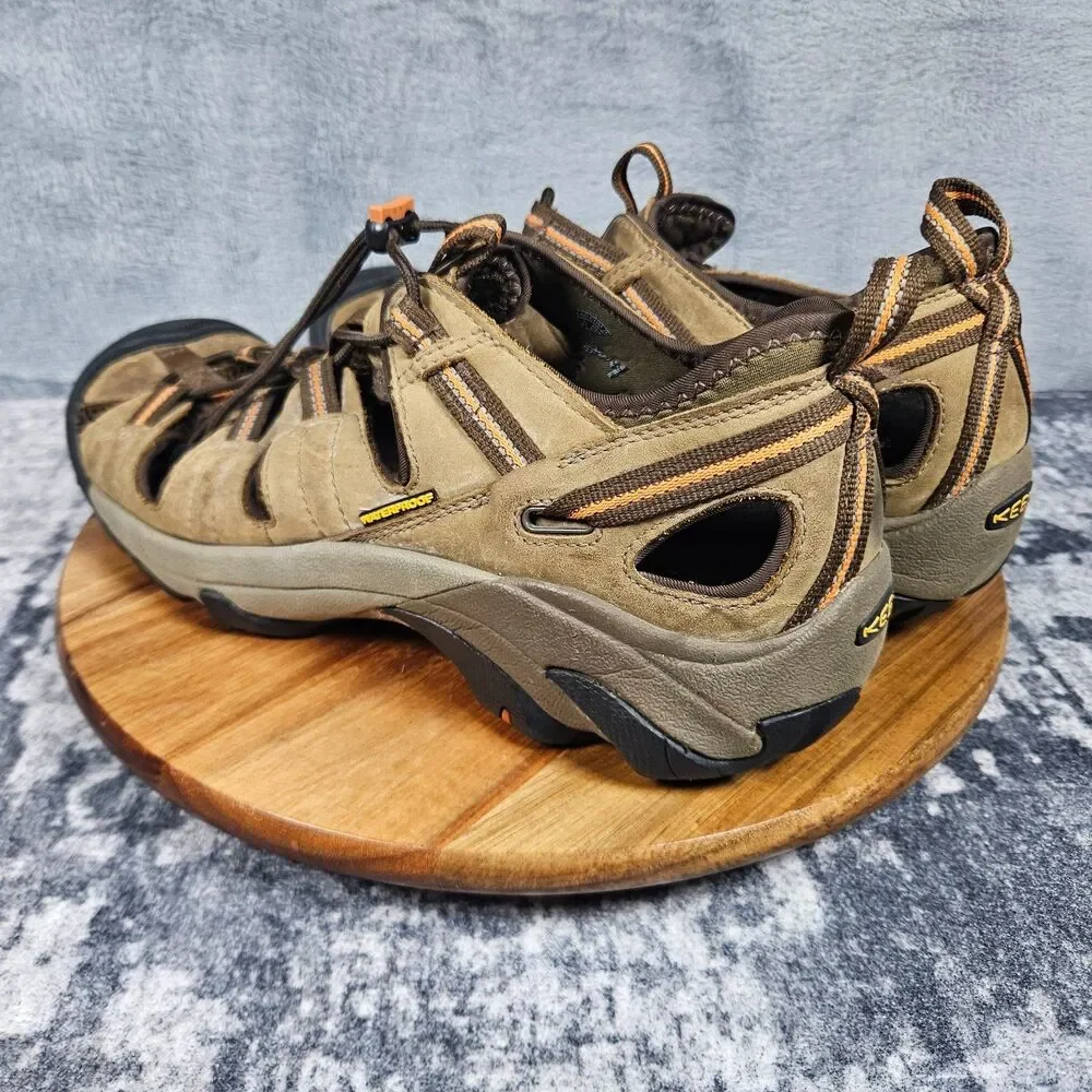 Keen Arroyo II Brown Leather Hiking Sandals Men's 11.5 Waterproof Arch Support